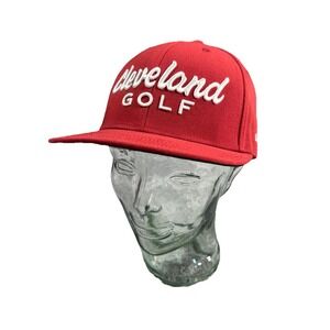 NEW Cleveland Golf Hat Launcher HB Snapback Embroidered Stitched Red Preppy